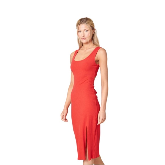 Sugarlips Digby Ribbed Knit Tie Back Bodycon Dress - Picture 3 of 6